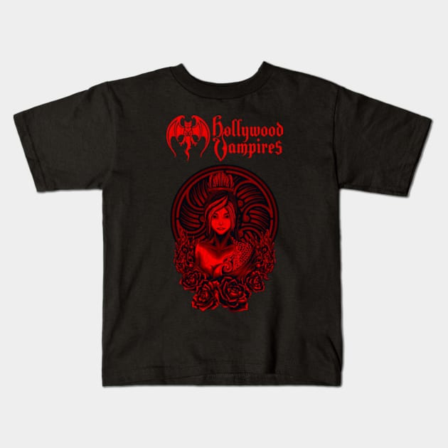 Hollywood Vampires"Whole Lotta Love" Kids T-Shirt by Rooscsbresundae